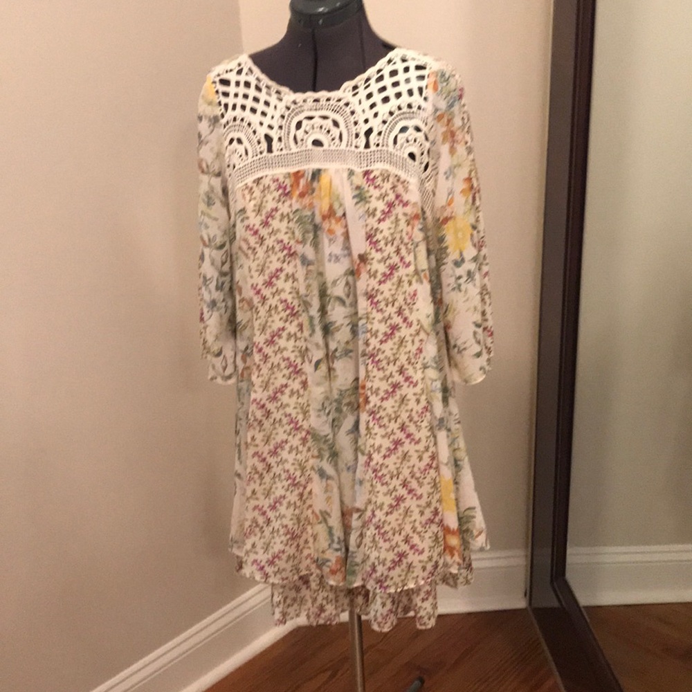 NWT Free People Floral Swing Dress Size M 7/18/dr01